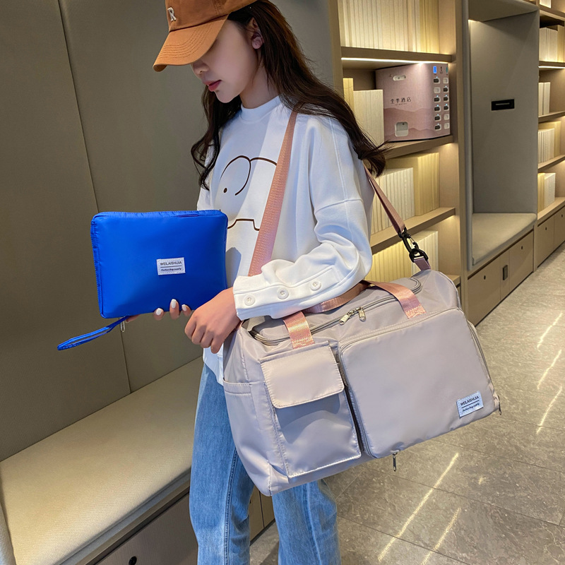 Outdoor travel bags, short-distance sets, trolley cases, large-capacity luggage bags, dry and wet separation, folding yoga, swimming and fitness bags