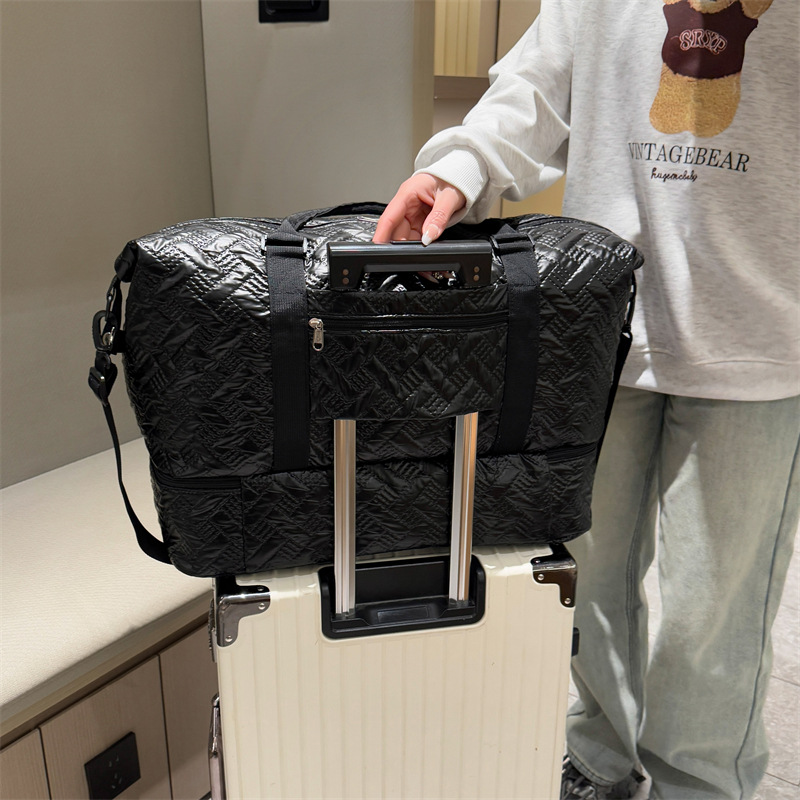 Hand-held travel bag with dry and wet separation, sports and fitness bag, light shoulder bag, crossbody bag, storage bag with shoe compartment, luggage bag details Picture