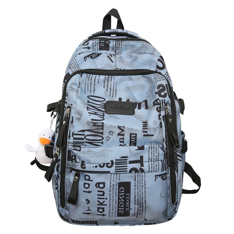 2024 New style schoolbag for boys, graffiti, cool, large capacity, high appearance level, backpack for girls, college students, couple backpack Item Picture
