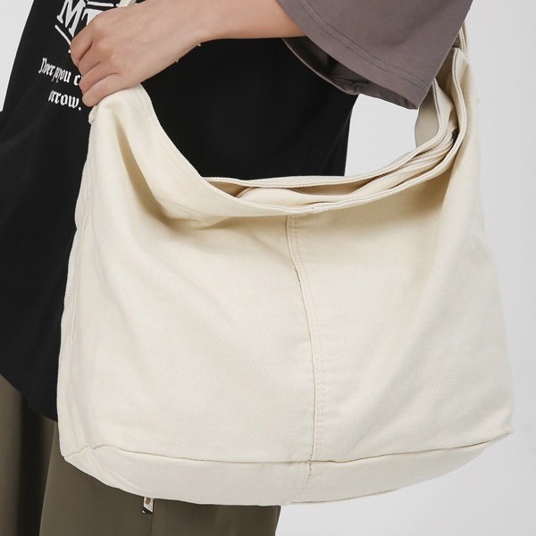 Casual canvas bag for women's autumn and winter 2024 new trendy and fashionable tote bag, versatile large-capacity bag, shopping bag details Picture