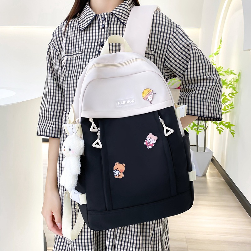 【 Seasonal Clearance 10% off 】 Fashionable, simple and large-capacity casual backpack, versatile for high school students' shoulders in a school style Specification drawing