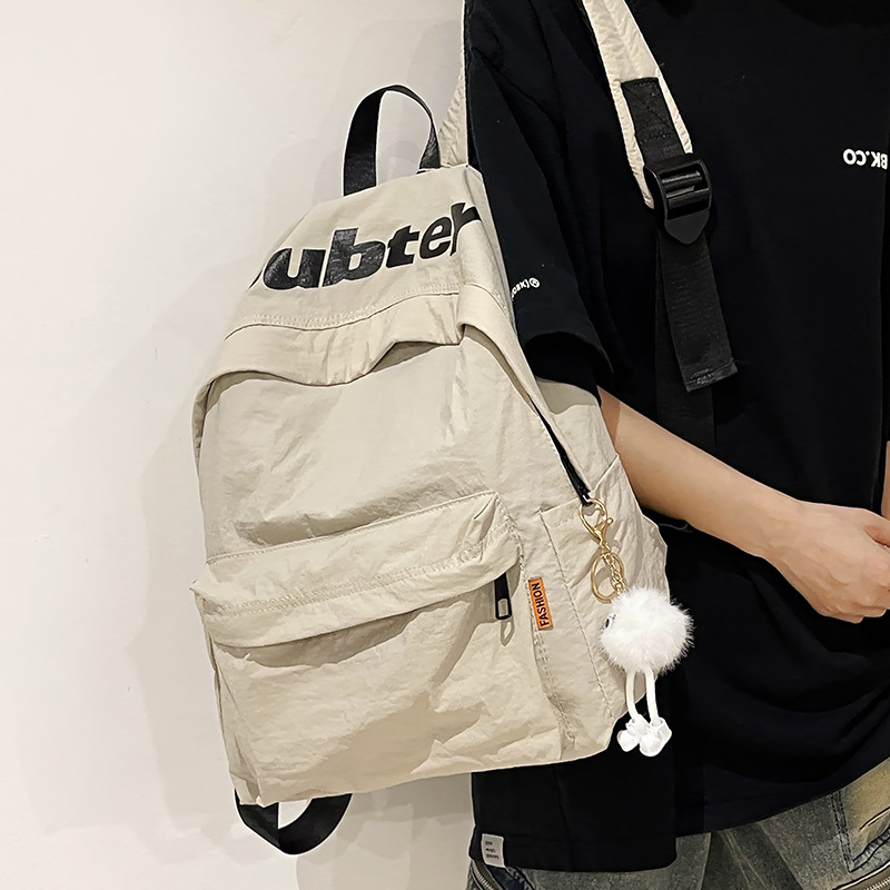 Korean version large-capacity versatile campus trend backpack, sturdy and durable, high school, college, junior high school schoolbag, girls' backpack details Picture