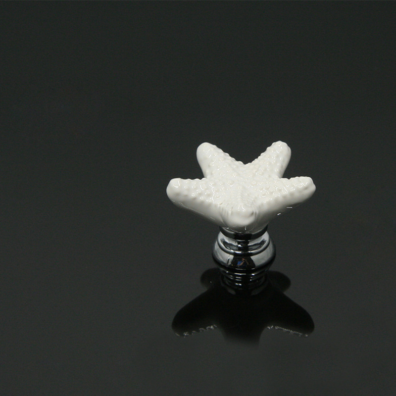 Aolaya ceramic handle cabinet drawers, new cartoon starfish, European-style furniture cabinet door handles, factory direct sales details Picture