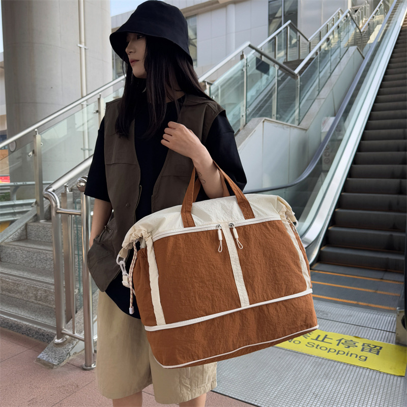 Korean-style fashionable crossbody travel bag, large-capacity dry-wet separation outdoor sports bag, multi-functional expandable fitness bag Specification drawing