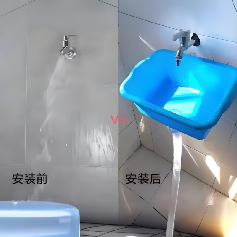 Dormitory, urban village, no need for drilling, rental, construction site, convenient, plastic washbasin, simple bathroom, washbasin, direct sales, hot sales details Picture