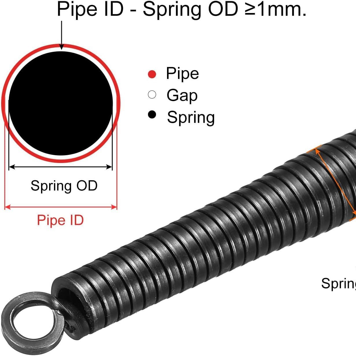 Extended pipe bending spring, tension spring, standard parts spring, PVC pipe spring, pipe bender, electrical and plumbing spring Application Scenario