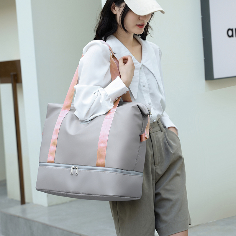 Travel bag, short-distance lightweight handbag, 2025 new style, with a handle box, student large-capacity luggage storage bag Specification drawing