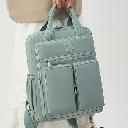 Cross-border best-selling backpack, large-capacity student schoolbag, trendy water-resistant nylon fabric bag, fashionable ladies' handbag details Picture