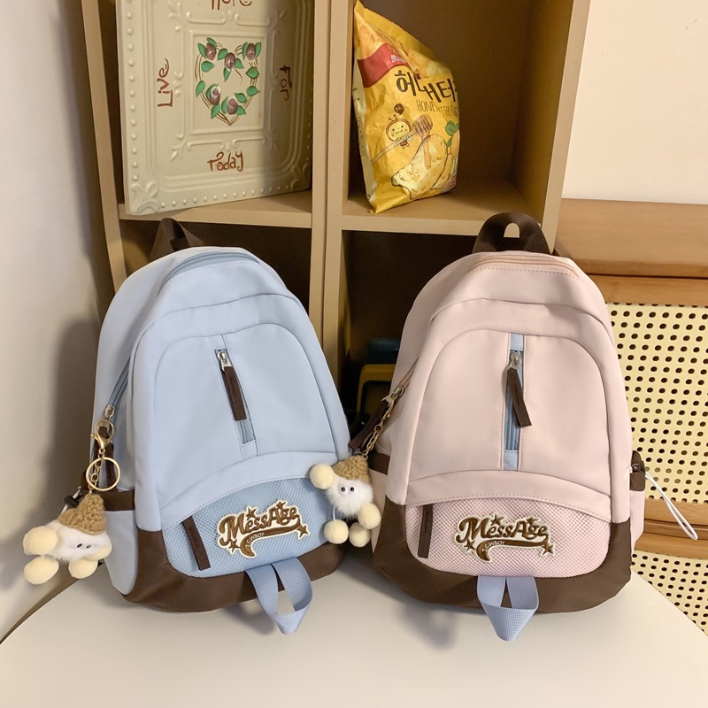 Cross-border Japanese-style college student casual backpack, schoolgirl style retro backpack for girls, lightweight schoolbag for junior and senior high school students details Picture