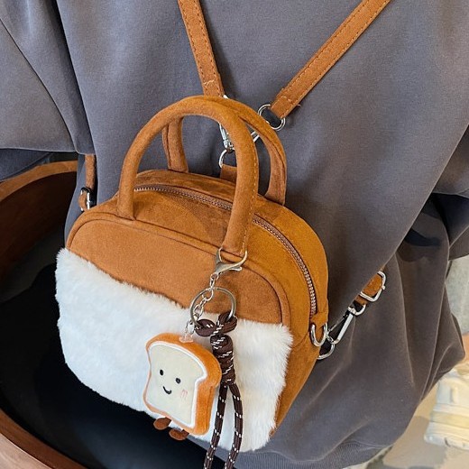 Princess-style backpack, double stitching, solid color, hand-held, cute zipper, durable single-shoulder bag, multi-functional color contrast Application Scenario
