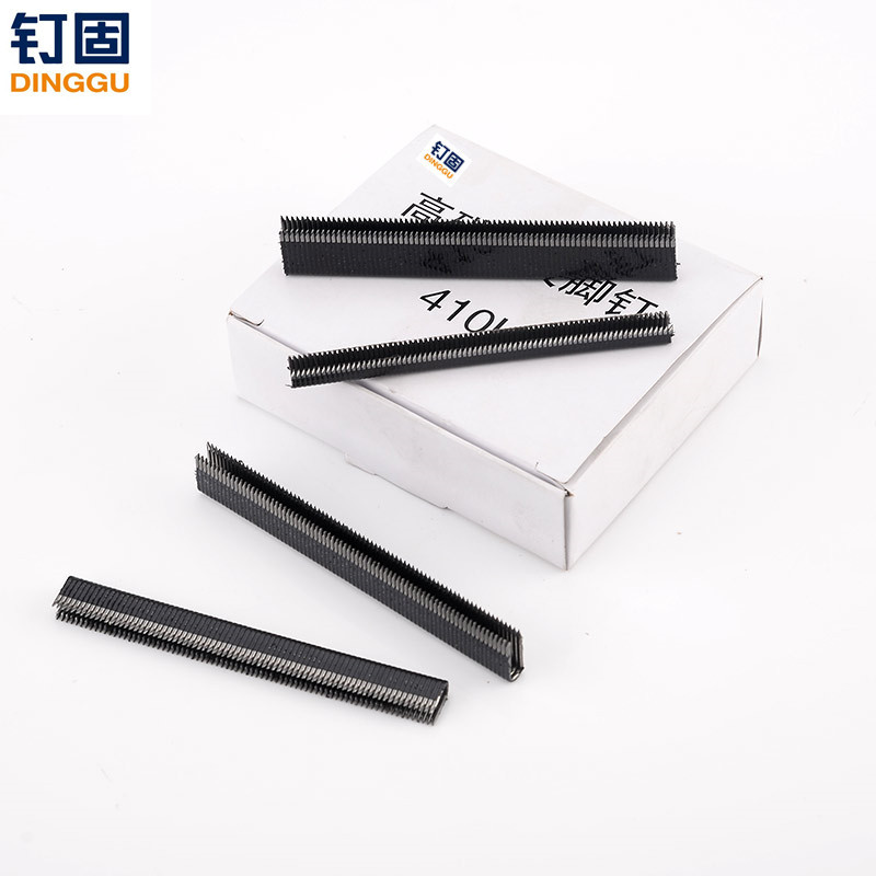 High-carbon steel pointed toe nails K407, K408, K410, K413, K416, K419, sharp corner black gun nails for rattan furniture details Picture