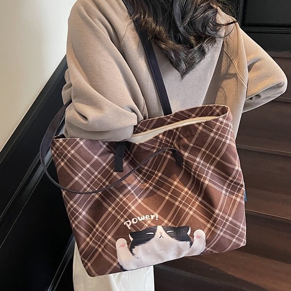 Fashionable new large-capacity cartoon women's handbag, high appearance level, girl tote bag, casual commuting, cute single-shoulder bag Specification drawing
