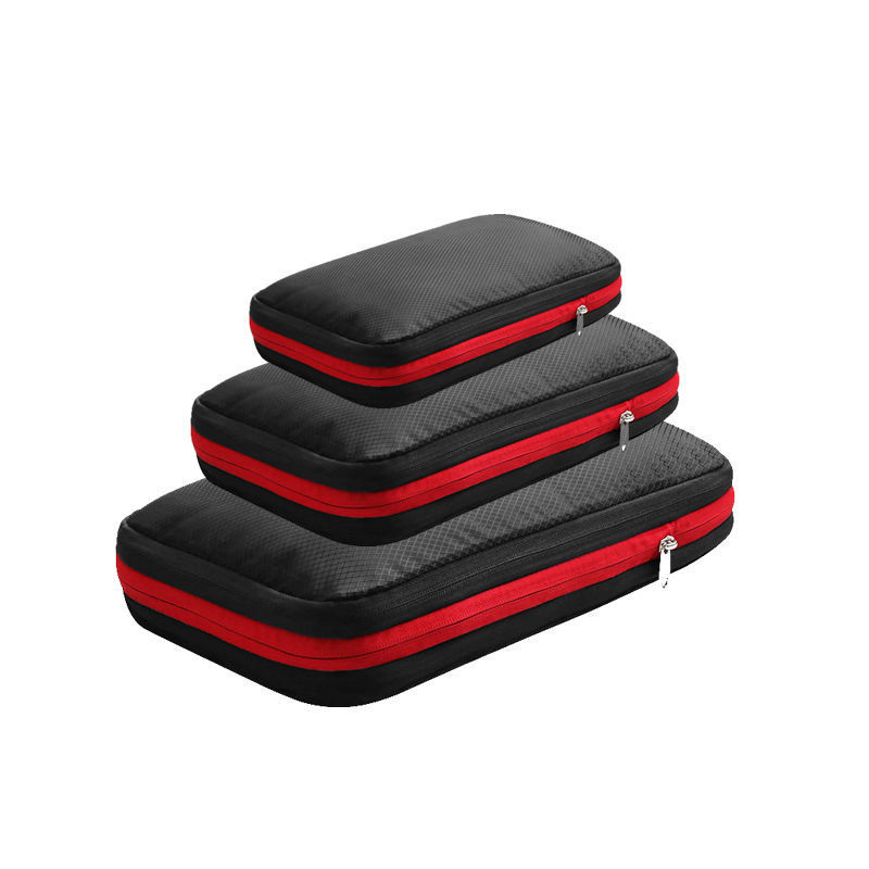 Three-piece travel storage bag set, double-layer large-capacity compressed underwear storage bag, clothing organization set, factory stock details Picture