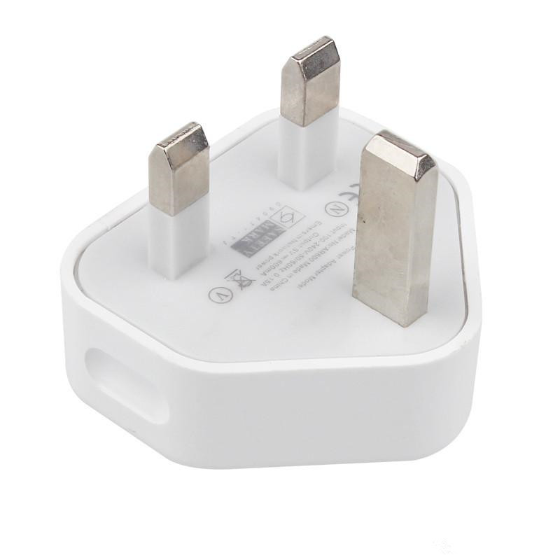 Factory direct sales of Hong Kong version 1A British standard charger, triangular USB charging head, 5V2A mobile phone dual-port tablet adapter Item Picture