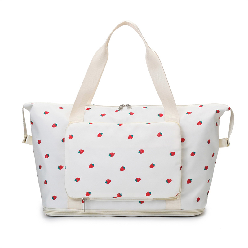 Foldable cross-border short-distance business travel bag, large-capacity dry and wet separation expandable fitness bag, sweet handbag Item Picture