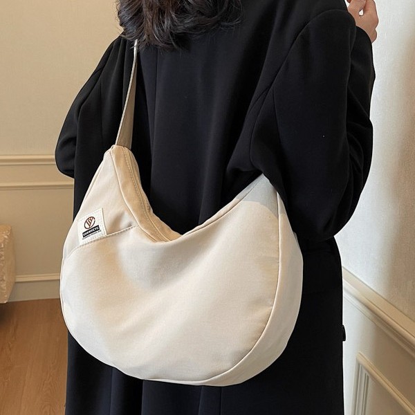 New casual single-shoulder bag, cross-border, cool and versatile, high appearance level crossbody bag, simple and fashionable for women, Japanese-style dumpling bag Specification drawing