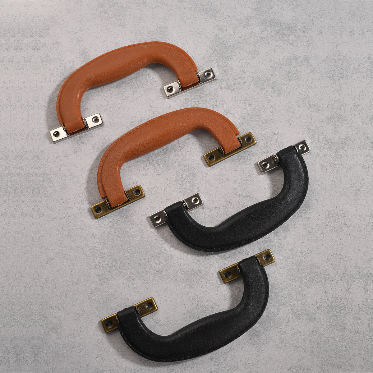New Chinese-style home decoration hardware, antique leather box accessories, imitation leather, plastic, retro handle accessories, die-casting home furnishings details Picture