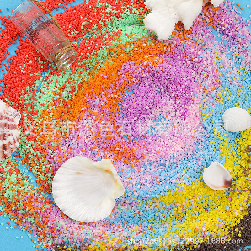 Colored sand, coarse sand, children's sandpit, toy sand, large particle wishing sand, micro-landscape succulent surface, colored sand, 20 mesh Specification drawing