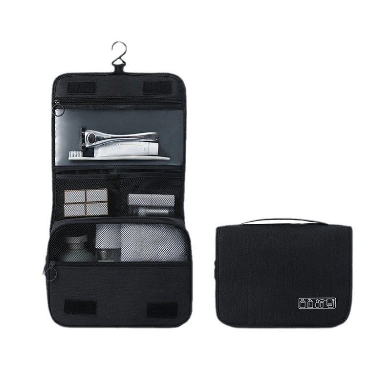 Travel cationic hook toiletry bag, men's hanging frosted dry-wet separation storage bag, large-capacity waterproof storage bag details Picture