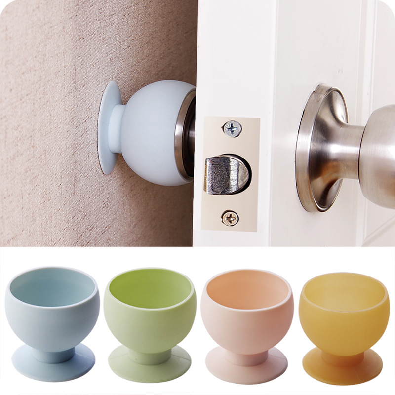 Cross-border best-selling door rear anti-collision pad, silicone spherical door handle anti-collision suction cup, circular lock protection cover, anti-slip cover full figure