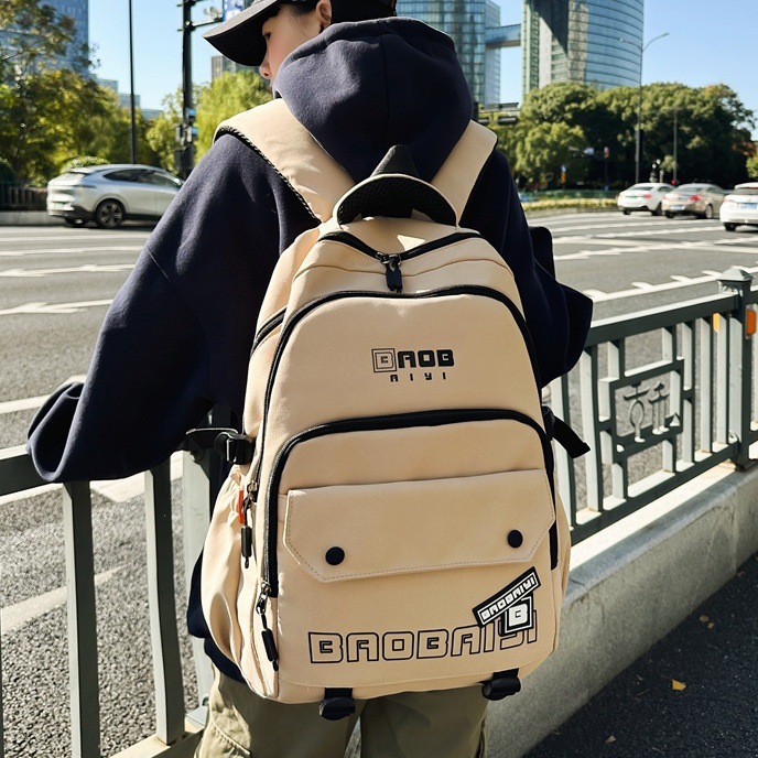 Japanese-style InS-style campus high-appearance-level fashionable and versatile schoolbag, computer travel backpack for junior high school, senior high school and college students full figure