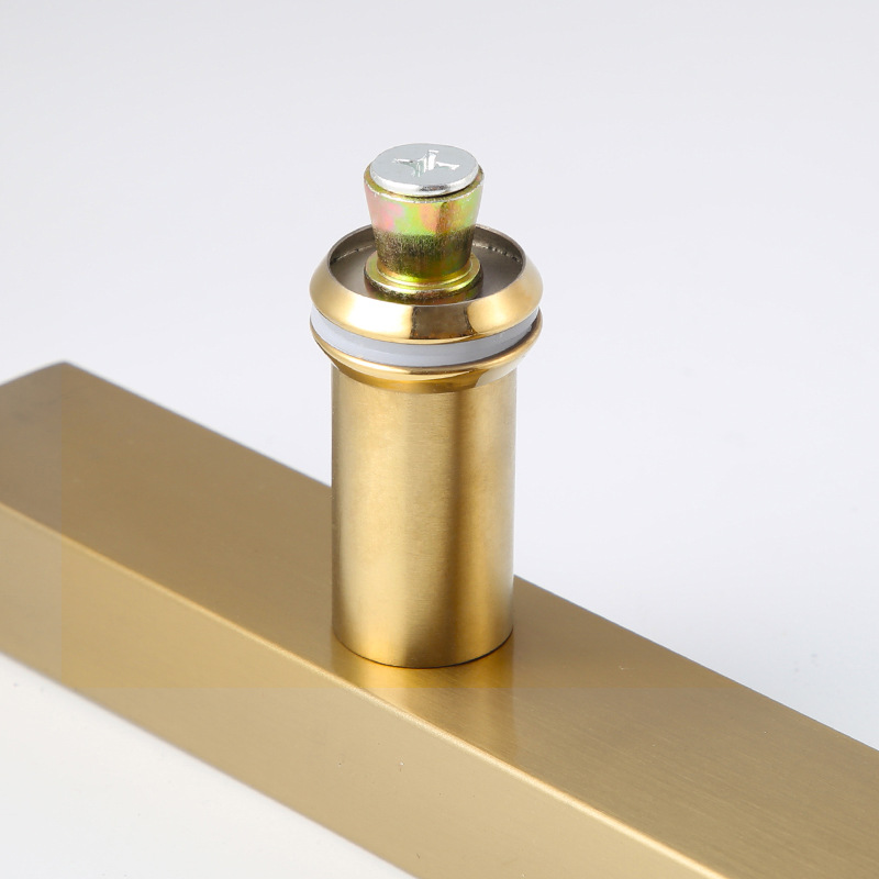 Glass door handle, stainless steel square tube, black titanium gold, rose gold brushed sliding door handle, thickened Item Picture
