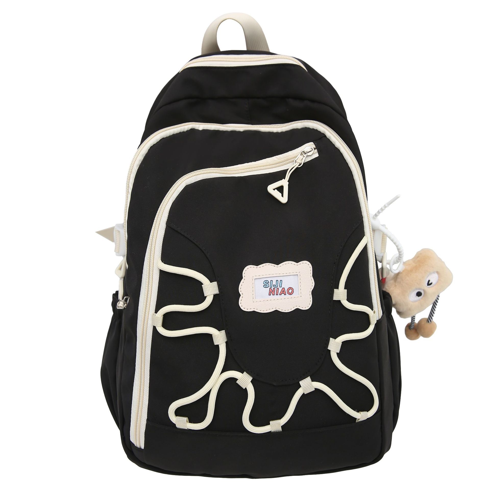 This high-appearance-level ins style large-capacity backpack is lightweight and has a niche design sense. It is a multi-layered backpack for junior and senior high school students Item Picture