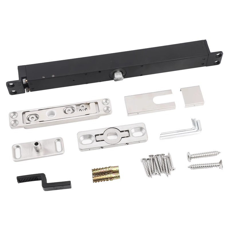 Small accessories for the slot-free central axis revolving door, aluminum frame wooden door, automatic closing floor spring, hidden top and bottom axis Item Picture