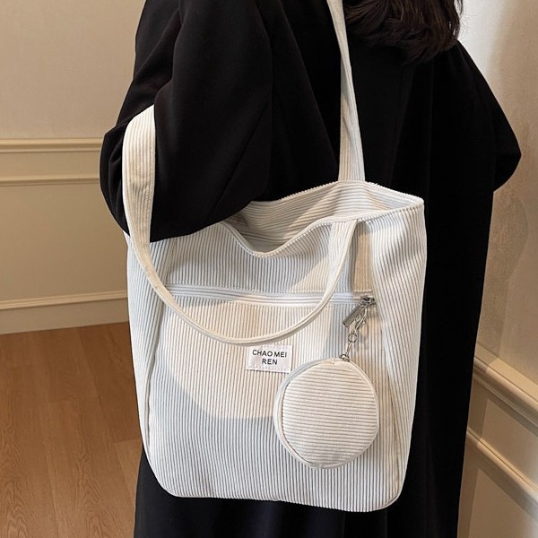Korean-style corduroy underarm bag, large-capacity fashionable casual versatile bag, new autumn and winter versatile mother-and-child bag, single-shoulder bag full figure