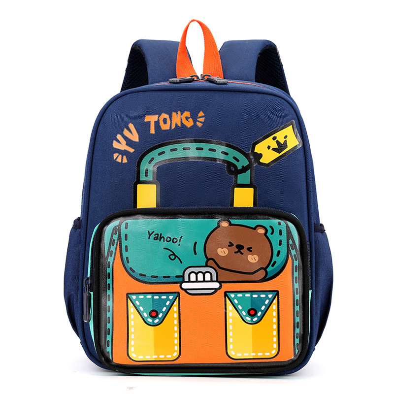 Cross-border children's schoolbags and kindergarten schoolbags, new cartoon cute boys' and girls' backpacks, lightweight and load-reducing backpacks details Picture