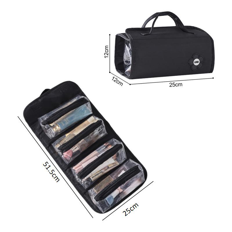 Runhui's new four-in-one detachable makeup bag 290 twill wash bag waterproof storage bag Makeup bag with large capacity Item Picture