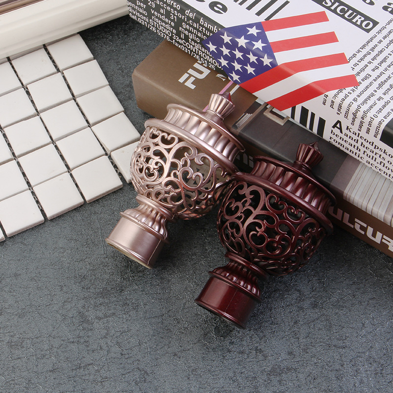 Kona Xin's original factory offers curtain heads, European-style curtain rod accessories, plug heads, creative Roman rod accessories, and decorative heads Specification drawing