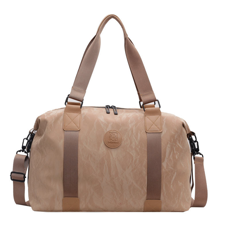 Fashionable and lightweight short-distance travel bag, hand-held and shoulder-loaded sports yoga fitness bag, large-capacity simple and casual luggage bag Item Picture