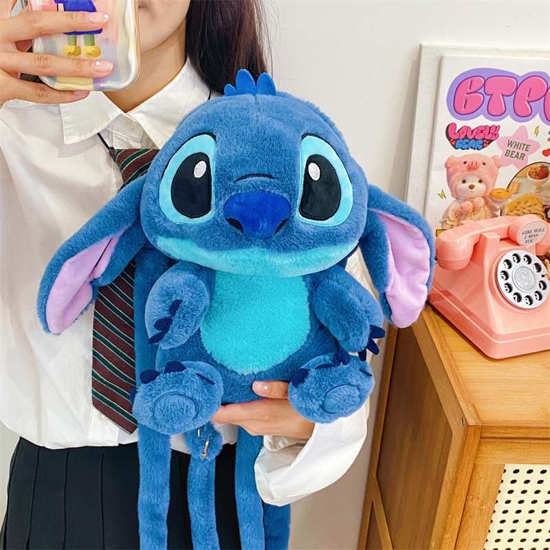 New cartoon doll Stilzi backpack, large-capacity student schoolbag, soft and cute girl plush toy, birthday gift details Picture