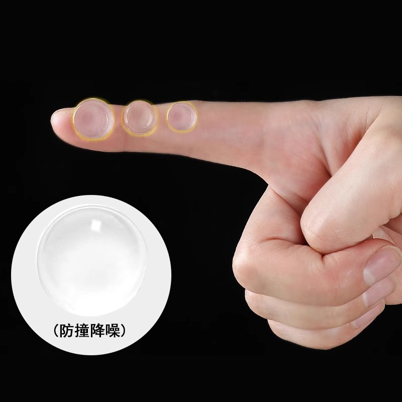 Silicone transparent door stop anti-collision sticker, door handle, cabinet door rear anti-collision buffer, silent anti-collision, no need for drilling door stop details Picture