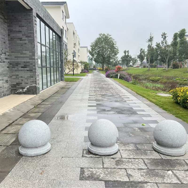 Outdoor park car-blocking balls, stone-like car-blocking balls, marble car-blocking balls, stone balls, roadblocks, car-blocking stones, piers, round balls Specification drawing