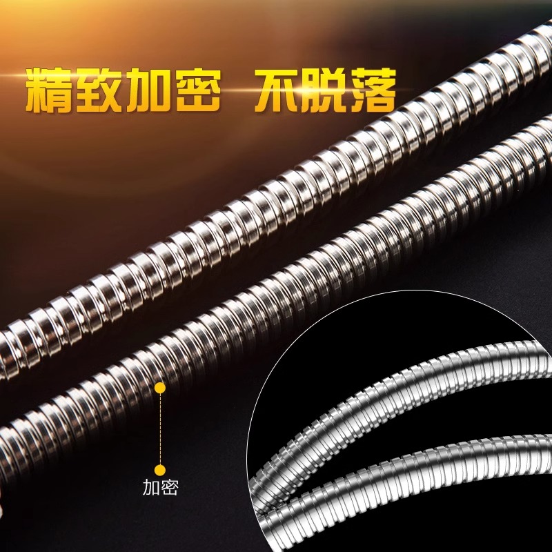 304 stainless steel shower hose, 4-point universal explosion-proof water heater, shower head water outlet connection accessories, shower pipe details Picture