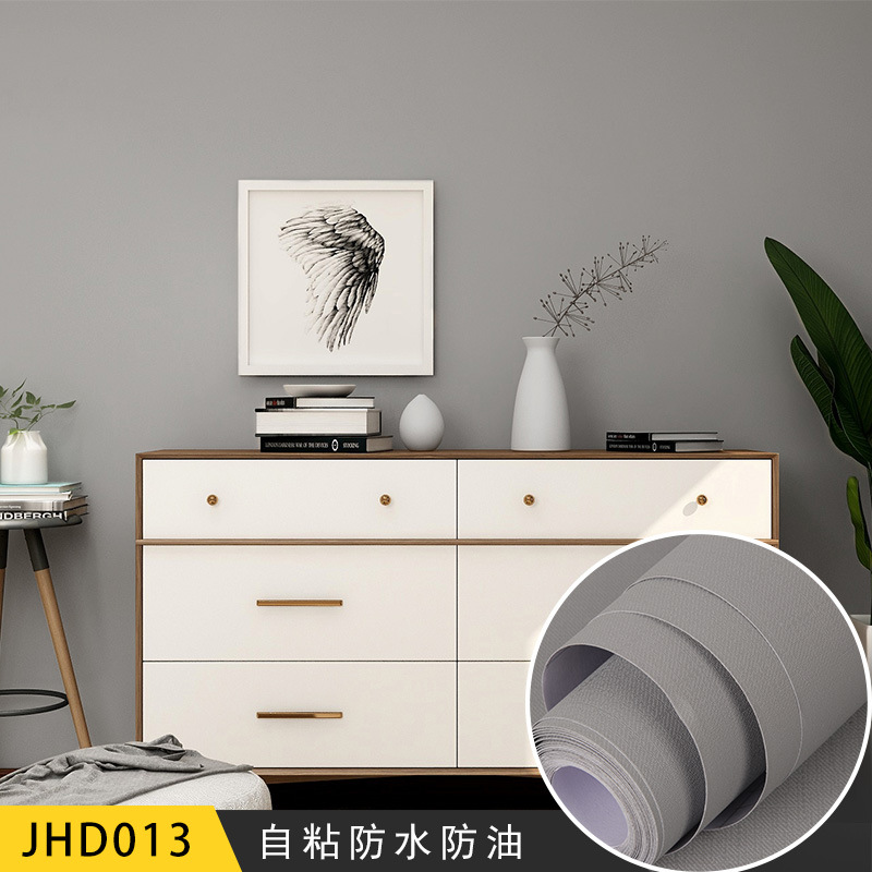 Thickened wallpaper self-adhesive wholesale, waterproof and moisture-proof, plain color bedroom wall wallpaper stickers, three-dimensional Application Scenario