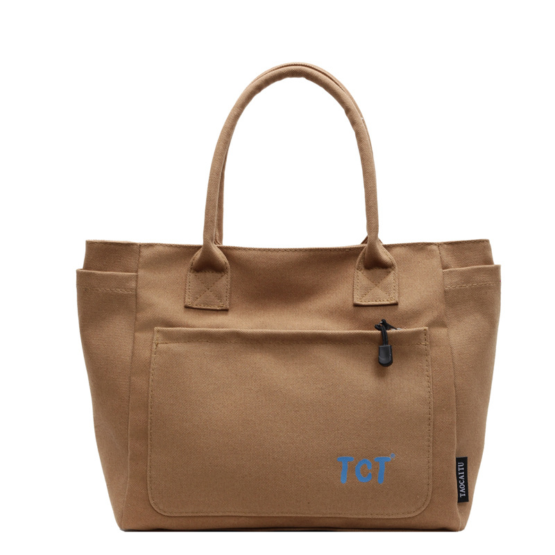 New retro and artistic nylon fabric single-shoulder bag for women, casual solid color handbag, large-capacity commuting crossbody bag for ladies Item Picture