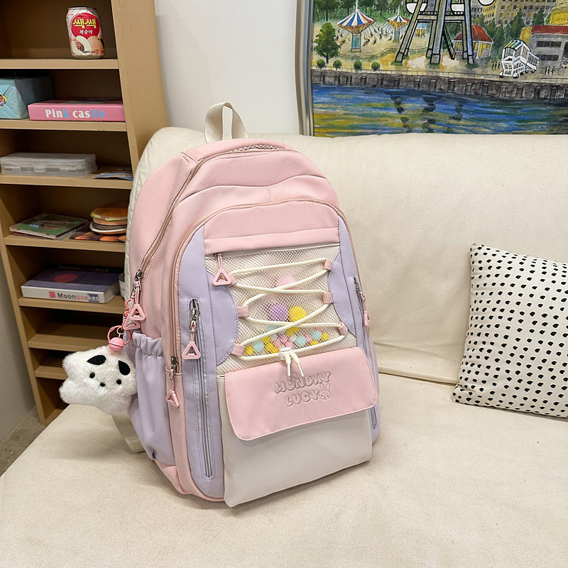 Junior high school schoolbags, boys' backpacks, girls' outdoor travel lightweight, large-capacity backpacks for primary and middle school students, new styles for high school students Specification drawing