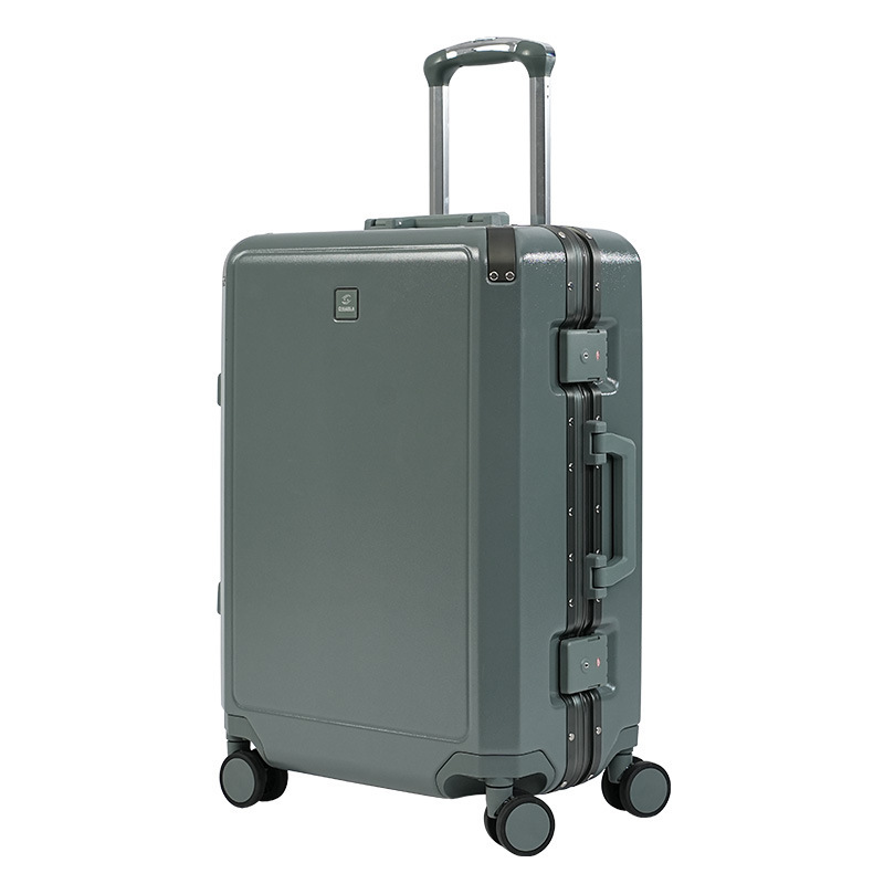 Customized hard-shell suitcase with a handle, 24-inch high-appearance-level casual travel case, swivel wheels, anti-theft combination lock, aluminum frame suitcase full figure