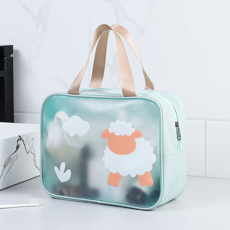 Dry-wet separated makeup bag, large capacity, high appearance level, fitness waterproof bag, swimsuit storage bag, swimming and toiletry bag full figure