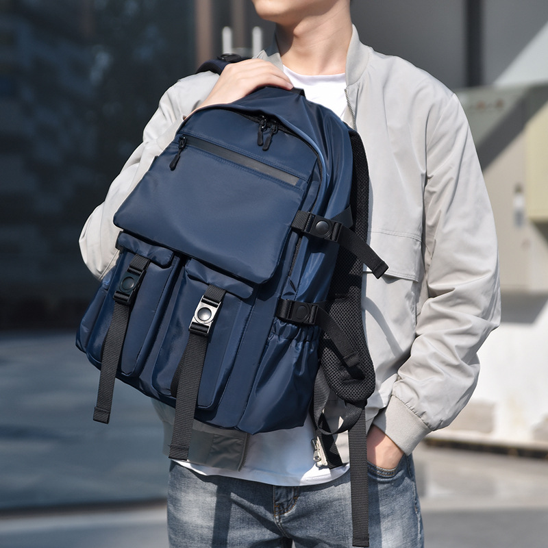 New cross-border fashion trend men's backpack, computer bag, lightweight shoulder casual travel bag, computer bag Specification drawing