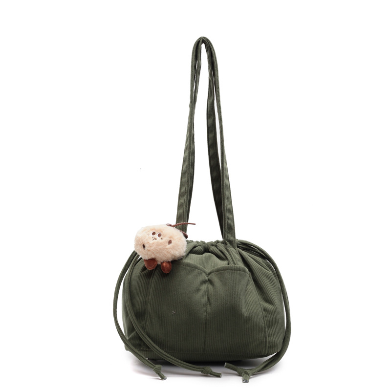 New casual 2024 autumn/winter single-shoulder bag for girls, large-capacity handbag, lightweight and versatile, laid-back style bucket bag Item Picture