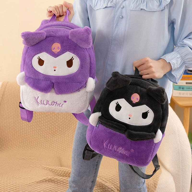 The new Sanrio Strawberry Bear Kuromi backpack with a large capacity figurine storage bag and a student schoolbag details Picture