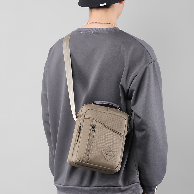 New cross-border men's single-shoulder bag, men's bag, business casual vertical bag, small backpack, travel single-shoulder crossbody bag details Picture