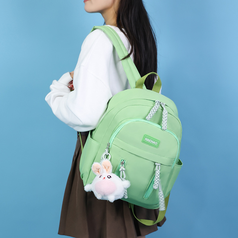 A versatile Japanese 2025 new travel mini backpack with large capacity, simple, light and cute for students Specification drawing