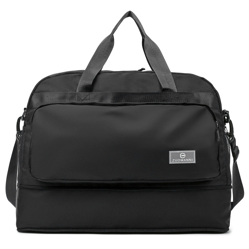 Expandable sports and fitness bags, waterproof and wear-resistant travel bags, swimming dry and wet separation handbags, outdoor luggage bags, damp Item Picture