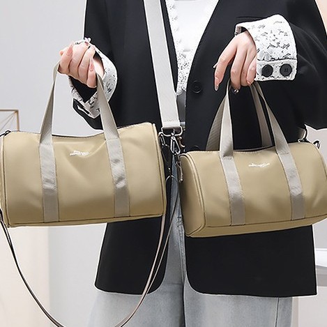 Cross-border large-capacity leisure travel bag, solid color single-shoulder handbag, trendy men's and women's casual and personalized storage crossbody bag full figure