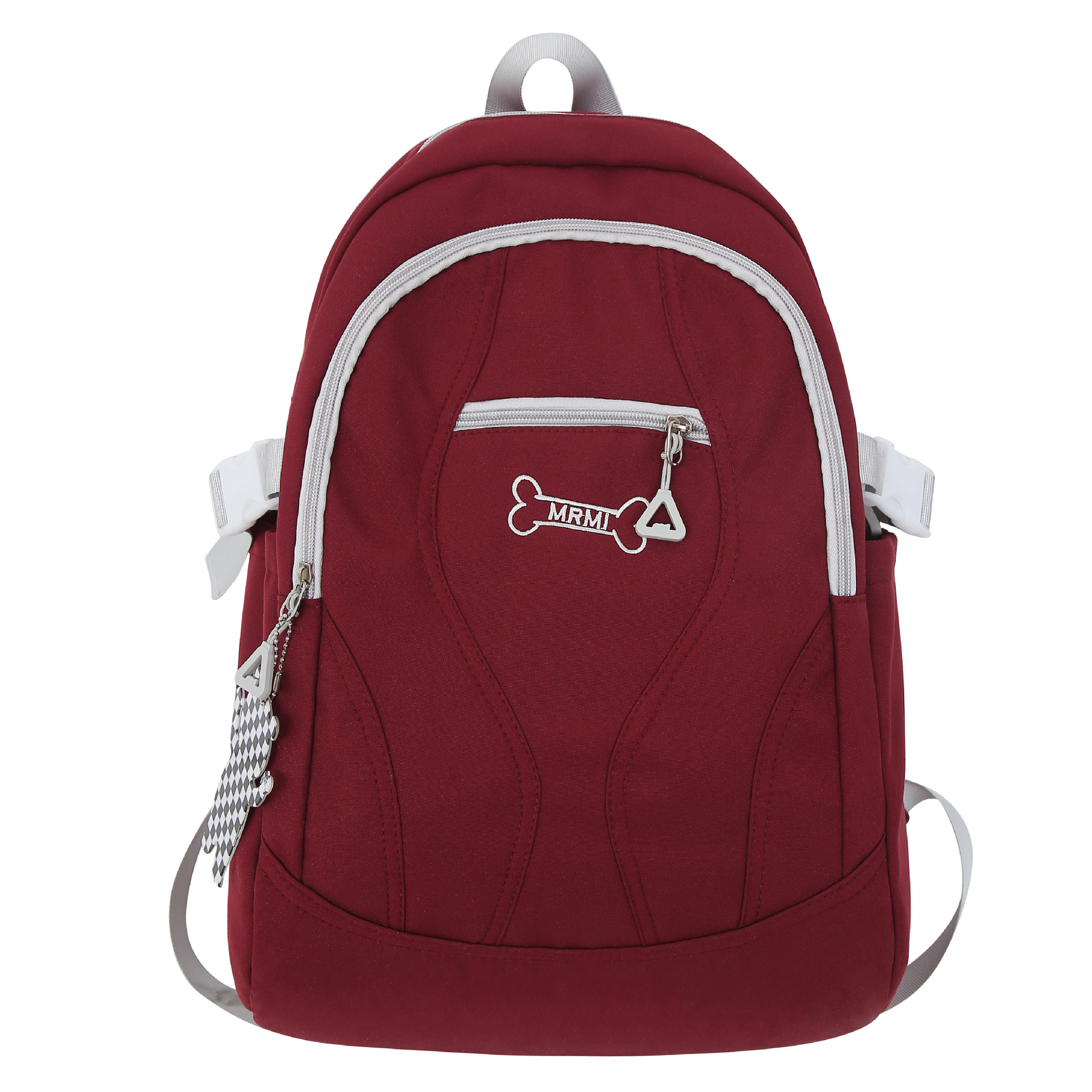 New solid-color Japanese-style backpack for male and female middle school students, large capacity, simple for high school and college students Item Picture